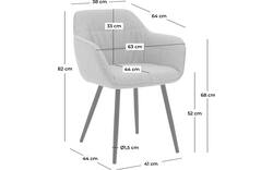Goossens basic eetkamerstoel lize groen stof - 8235236-goossens-basic-lize-eetkamerstoel-stof-groen-01