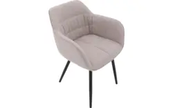 Goossens basic eetkamerstoel lize beige stof - 8235238-goossens-basic-lize-eetkamerstoel-stof-bruin-01