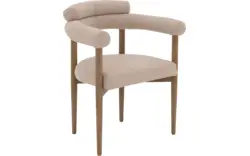 Goossens excellent eetkamerstoel splinter beige stof - 8235283-goossens-excellent-splinter-eetkamerstoel-stof-bruin-01