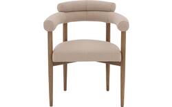 Goossens excellent eetkamerstoel splinter beige stof - 8235283-goossens-excellent-splinter-eetkamerstoel-stof-bruin-01