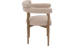 Goossens excellent eetkamerstoel splinter beige stof - 8235283-goossens-excellent-splinter-eetkamerstoel-stof-bruin-01