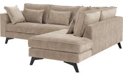 Goossens hoekbank chambre beige stof - 8235571-goossens-chambre-bank-stof-bruin-01