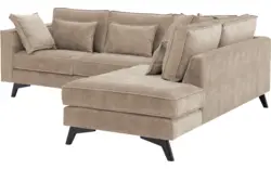 Goossens hoekbank chambre beige stof - 8235571-goossens-chambre-bank-stof-bruin-01