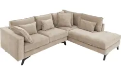 Goossens hoekbank chambre beige stof - 8235571-goossens-chambre-bank-stof-bruin-01