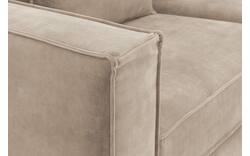 Goossens hoekbank chambre beige stof - 8235571-goossens-chambre-bank-stof-bruin-01