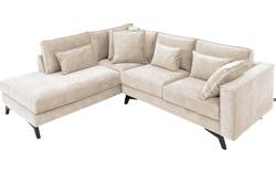 Goossens hoekbank chambre beige stof - 8235581-goossens-chambre-bank-stof-bruin-01