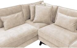 Goossens hoekbank chambre beige stof - 8235581-goossens-chambre-bank-stof-bruin-01