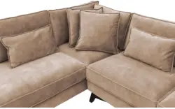 Goossens hoekbank chambre bruin stof - 8235582-goossens-chambre-bank-stof-bruin-01