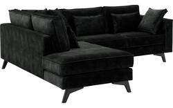 Goossens hoekbank chambre zwart stof - 8235589-goossens-chambre-bank-stof-zwart-01