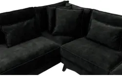 Goossens hoekbank chambre zwart stof - 8235589-goossens-chambre-bank-stof-zwart-01