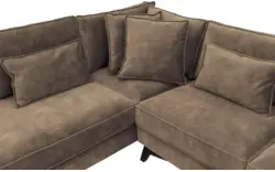 Goossens hoekbank chambre bruin stof - 8235594-goossens-chambre-bank-stof-bruin-01