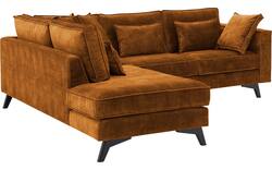 Goossens hoekbank chambre bruin stof - 8235595-goossens-chambre-bank-stof-bruin-01