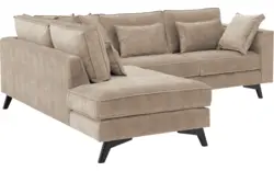 Goossens hoekbank chambre beige stof - 8235596-goossens-chambre-bank-stof-bruin-01