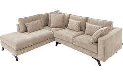Goossens hoekbank chambre beige stof - 8235596-goossens-chambre-bank-stof-bruin-01
