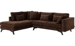 Goossens hoekbank chambre bruin stof - 8235601-goossens-chambre-bank-stof-bruin-01