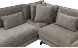 Goossens hoekbank chambre grijs stof - 8235602-goossens-chambre-bank-stof-grijs-01