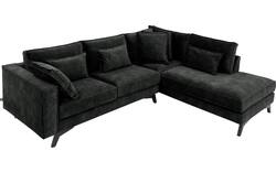 Goossens hoekbank chambre zwart stof - 8235614-goossens-chambre-bank-stof-zwart-01