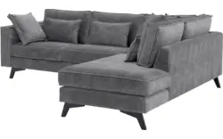 Goossens hoekbank chambre grijs stof - 8235617-goossens-chambre-bank-stof-grijs-01