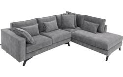 Goossens hoekbank chambre grijs stof - 8235617-goossens-chambre-bank-stof-grijs-01