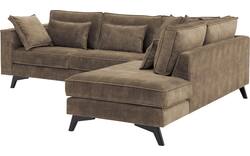 Goossens hoekbank chambre bruin stof - 8235619-goossens-chambre-bank-stof-bruin-01