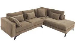 Goossens hoekbank chambre bruin stof - 8235619-goossens-chambre-bank-stof-bruin-01