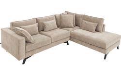 Goossens hoekbank chambre beige stof - 8235621-goossens-chambre-bank-stof-bruin-01