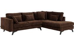 Goossens hoekbank chambre bruin stof - 8235626-goossens-chambre-bank-stof-bruin-01