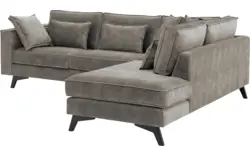 Goossens hoekbank chambre grijs stof - 8235627-goossens-chambre-bank-stof-grijs-01