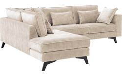 Goossens hoekbank chambre beige stof - 8235631-goossens-chambre-bank-stof-bruin-01