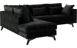 Goossens hoekbank chambre zwart stof - 8235639-goossens-chambre-bank-stof-zwart-01