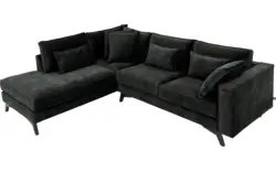 Goossens hoekbank chambre zwart stof - 8235639-goossens-chambre-bank-stof-zwart-01