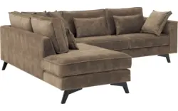 Goossens hoekbank chambre bruin stof - 8235644-goossens-chambre-bank-stof-bruin-01