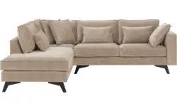 Goossens hoekbank chambre beige stof - 8235646-goossens-chambre-bank-stof-bruin-01