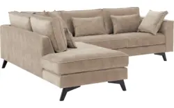 Goossens hoekbank chambre beige stof - 8235646-goossens-chambre-bank-stof-bruin-01