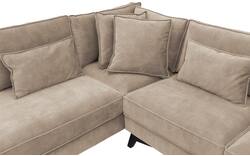 Goossens hoekbank chambre beige stof - 8235646-goossens-chambre-bank-stof-bruin-01