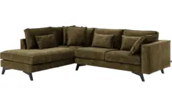 Goossens hoekbank chambre groen stof - 8235649-goossens-chambre-bank-stof-groen-01