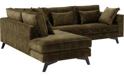 Goossens hoekbank chambre groen stof - 8235649-goossens-chambre-bank-stof-groen-01