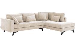Goossens hoekbank chambre beige stof - 8235656-goossens-chambre-bank-stof-bruin-01