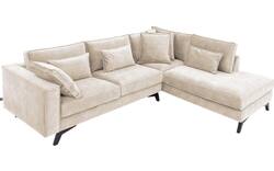Goossens hoekbank chambre beige stof - 8235656-goossens-chambre-bank-stof-bruin-01