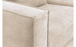 Goossens hoekbank chambre beige stof - 8235656-goossens-chambre-bank-stof-bruin-01