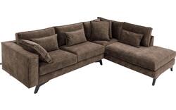 Goossens hoekbank chambre bruin stof - 8235658-goossens-chambre-bank-stof-bruin-01