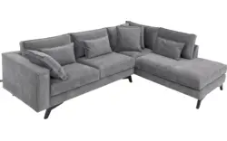Goossens hoekbank chambre grijs stof - 8235667-goossens-chambre-bank-stof-grijs-01