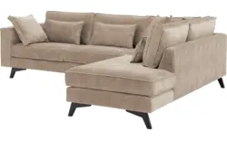 Goossens hoekbank chambre beige stof - 8235671-goossens-chambre-bank-stof-bruin-01