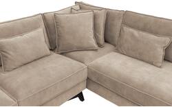 Goossens hoekbank chambre beige stof - 8235671-goossens-chambre-bank-stof-bruin-01