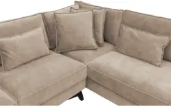 Goossens hoekbank chambre beige stof - 8235671-goossens-chambre-bank-stof-bruin-01
