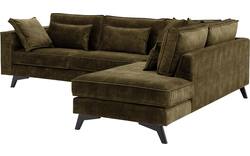 Goossens hoekbank chambre groen stof - 8235674-goossens-chambre-bank-stof-groen-01