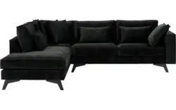 Goossens hoekbank chambre zwart stof - 8235689-goossens-chambre-bank-stof-zwart-01