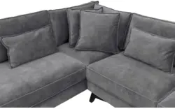 Goossens hoekbank chambre grijs stof - 8235692-goossens-chambre-bank-stof-grijs-01