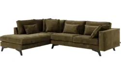 Goossens hoekbank chambre groen stof - 8235699-goossens-chambre-bank-stof-groen-01