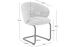 Goossens eetkamerstoel noomi beige stof - 8235773-goossens-noomi-stoel-onderdelen-metaal-01